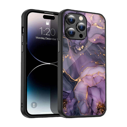 Amethyst Marble Phone Cover | Glass Case