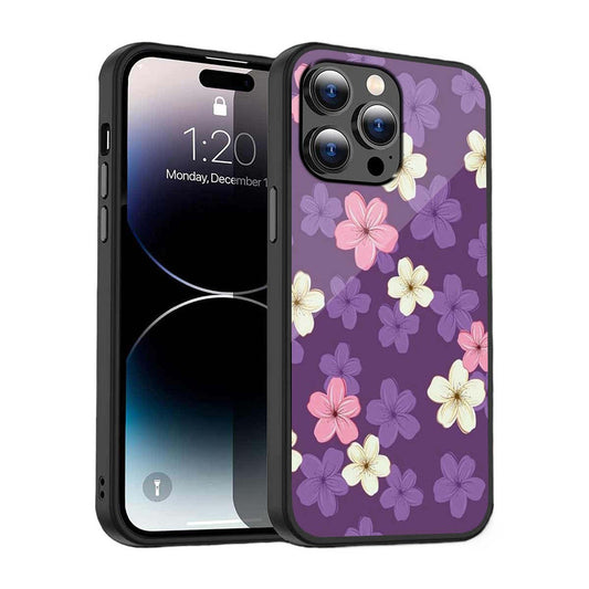Purple Blossom Phone Cover | Glass Case