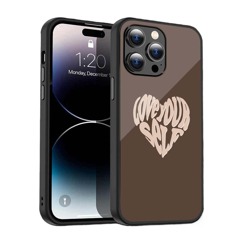 Self-Love Aesthetic Phone Cover | Glass Case