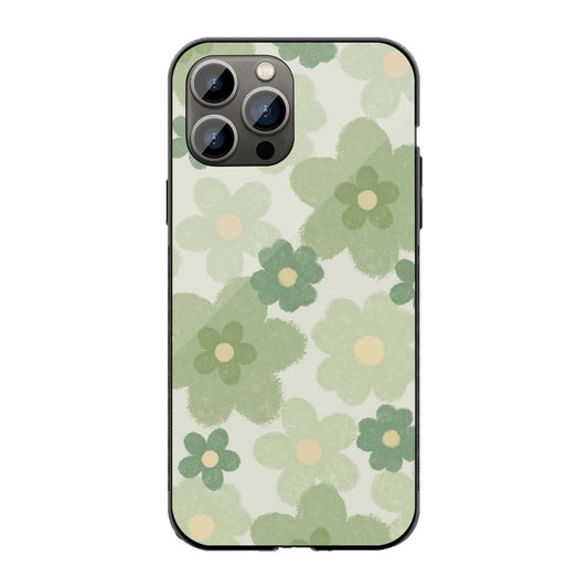 Soft Green Flora Phone Cover | Glass Case